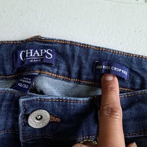Chaps Mid Rise Crop Kick Jeans